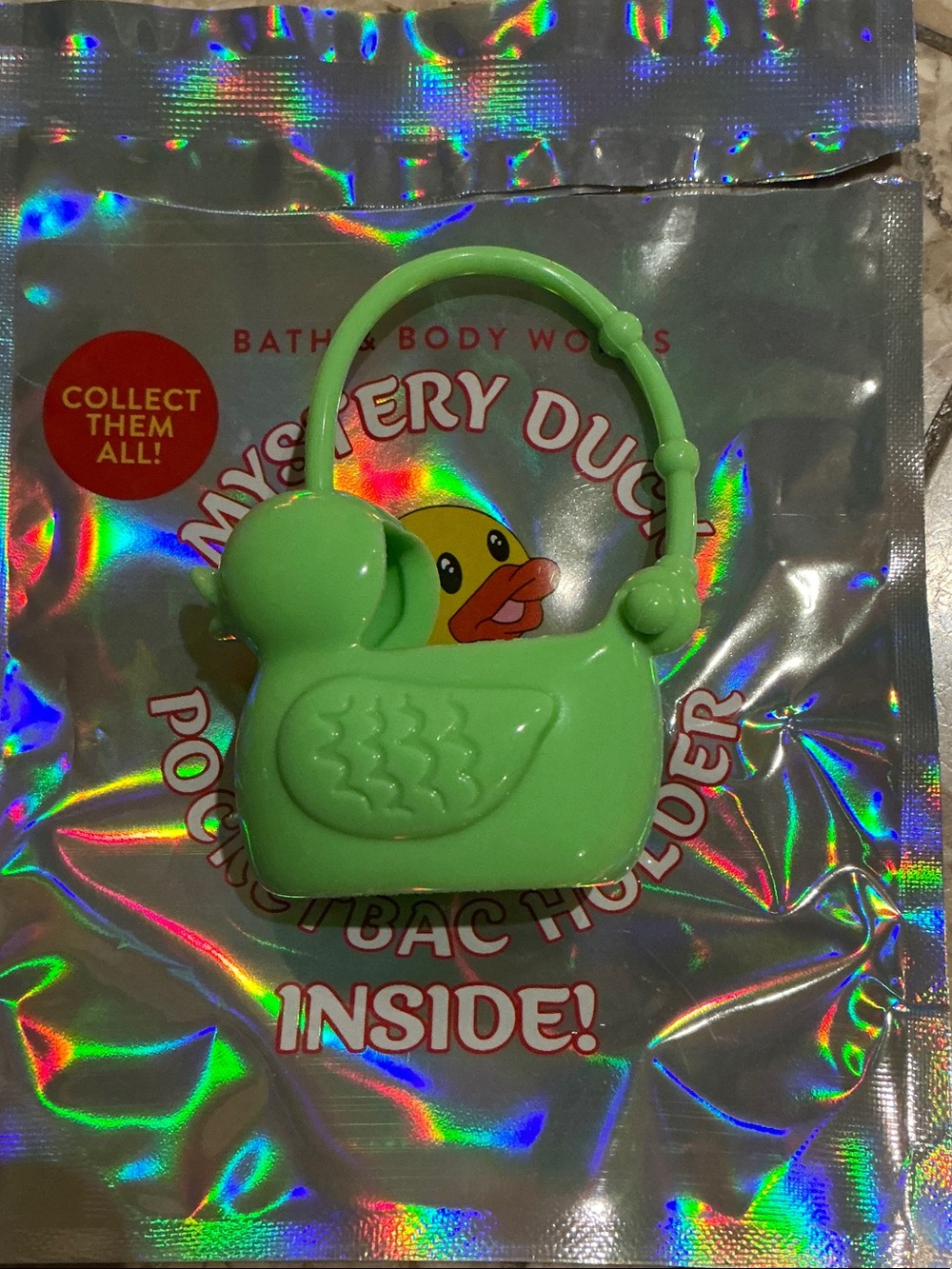 Bath and Body Works Mystery duck Pocketbac holder Glows In The Dark, new opened